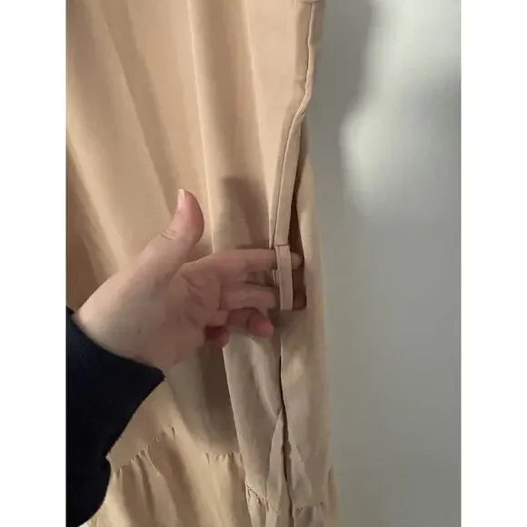 NWT Pretty Garden Summer Maxi Dress Sleeveless Halter Neck Flowy Ruffle Dress - Picture 4 of 6